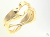 Full Dual Voronoi Ring 3d printed Gold
