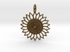 Sunflower Pendant 3d printed Sunflower Pendant in Bronze is shining brightly.
