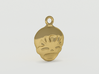 Smiling Child - head - Design for pendant/earring  3d printed Gold preview 2