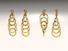 Ring Earrings (rotating) 3d printed rendered image