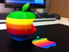 Retro Apple Logo in 3D 3d printed This is an early prototype, printed with various colors of filament on an Ultimaker