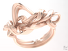 Weaving Ribbons Ring 3d printed Rose Gold