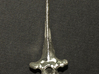 Vertebra 1 60mm With Loop 3d printed Sterling silver print as a pendant