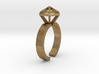 Gold Stereodiamond Ring 3d printed 
