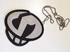 Team Skull Pendant 3d printed Does not print in full color. This is how it looks fully painted with an added chain. 