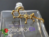 Iso E Super 3d printed Iso E Super (Arborone) pendant dangling on an 18k gold-plated Thomas Sabo KE1219-413-12-L42v necklace from a bottle of 'molecule01' (escentr?c molecules, 2005) by Geza Schön.