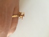 Nobel Ring 3d printed Nobel Ring Rose Gold- On Hand Side View