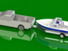 Z-Scale Boat Trailer 3d printed 