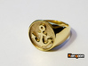 Anchor Band S. -  Signet Ring 3d printed printed Anchor US 10.25 in 18k Gold plated