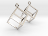 Cube Earrings (pair) 3d printed 