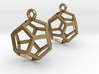 Dodecahedron Earrings 1" 3d printed 