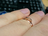 Bunny Rabbit Ring UK P, US 7.5, 17.8mm 3d printed Rose Gold Plated - you can tell by my hand that I'm a bloke!