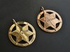 Sheriff's Star (6-point) Pet-Tag/Pendant (Thinner) 3d printed Polished brass on left. Polished bronze on right