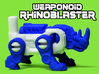 RhinoBlaster Transforming Weaponoid Kit (5mm) 3d printed Assembled kit, made with one blue and one white kit.