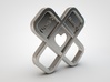 Heart Name Pendant 3d printed heart pendant side