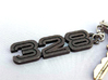 KEYCHAIN LOGO 328 3d printed Keychain 328 logo Matte Bronze Steel