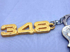 KEYCHAIN 348 LOGO 3d printed Keychain 348 Polished Gold Steel