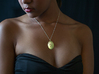 Beautiful Wild Flowers Pendant  3d printed A Young Woman wearing the gold Wildflower Gold Pendant