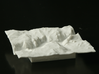 3'' Yosemite Valley Terrain Model, California, USA 3d printed View of printed model from the South; El Capitan on the left, Half Dome on the right