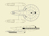 1/3125 Aspen Class Federation Frigate 3d printed Plan and Elevation Views