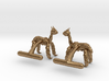 Alpaca Cufflinks 3d printed 