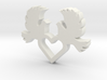 Doves with Heart V1 Pendant - Amour Collection 3d printed 