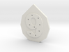 9-hole, Number 9, 9 Sided Button 3d printed 