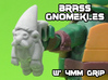 Brass Gnomeckles (4mm) 3d printed White strong and flexible print (5mm version shown), w' primer for visibility.