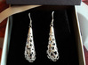Flower earrings 3d printed Flower earrings in sterling silver 