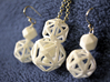 Polyhedron Snowman Pendant 3d printed Polyhedron snowman pendant in complete matching set with earrings.