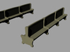 Bench type A - H0 ( 1:87 scale )16 Pcs set  3d printed 
