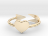 Arrow with one heart ring 17mm 3d printed 