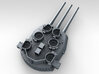 1/350 16"/45 MKI HMS Nelson Turrets 1945 3d printed 3d render showing X Turret detail