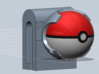 Pokeball 3DS cart holder- BETA 3d printed Everything put together.