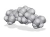 Vitamin d molecule (x40,000,000, 1A = 4mm) 3d printed 