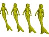 1/35 scale mermaid swimming figures x 4 3d printed 