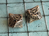 Celtic Percentile D10, D100 Two Dice Set 3d printed Printed in Stainless Steel