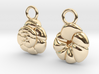 Ammonia tepida Earrings - Science Jewelry 3d printed 