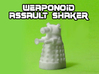 Assault Shaker Transforming Weaponoid Kit (5mm) 3d printed White strong and flexible print of Dalek mode.