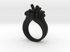 Water and Fire Ring  3d printed Water Drops Black Color Ring