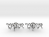 Hebrew Name Cufflinks - Ziskind 3d printed 