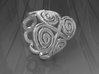 Spirals & Ovals Ring (Closed Version ) - Size18 3d printed Spirals & Ovals Ring (Closed Version ) - Size18 SILVER