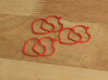 2 Hearts earrings and necklace pendant set 3d printed 