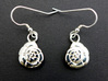Ammonia tepida Earrings - Science Jewelry 3d printed Ammonia tepida earrings in polished silver