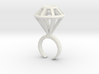 Haxagonal diamond ring  - standard size 3d printed 
