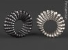 Mobelix 3d printed Mobelix I, fine art geometric sculpture of the Mobius strip, in Polished Grey Steel (left)