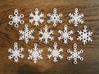 Snowflake Ornaments - One Dozen Small 3d printed All twelve of these ornaments are included with this order
