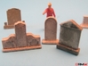 HO/1:87 Cemetery set 3 - tombstones kit 3d printed en]painted and assembled [de]bemalt und gebaut