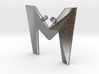 Distorted letter M 3d printed 
