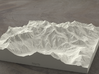 6''/15cm Mt. Blanc, France/Italy, Sandstone 3d printed Radiance rendering of model from the north
